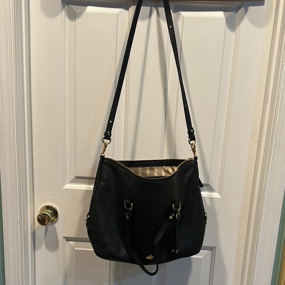 Brahmin Black Smooth Leather Tote
